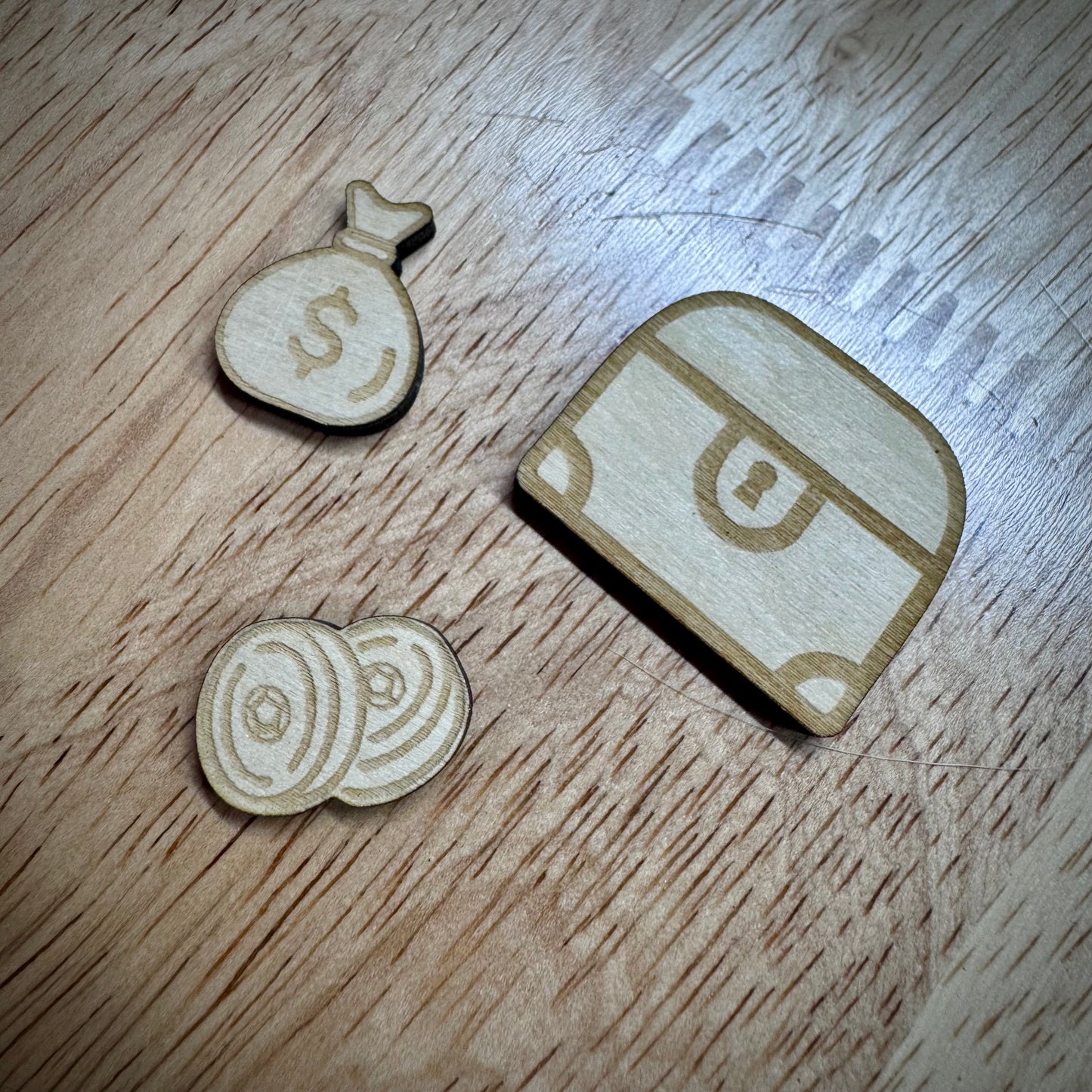 Daggerheart RPG Gold Treasure Money Tokens Tracker (19 piece set)