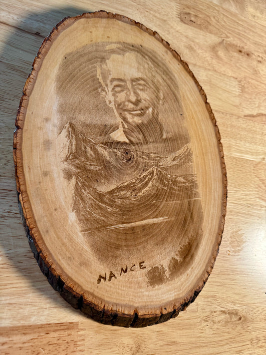 Wood Edge Engraving