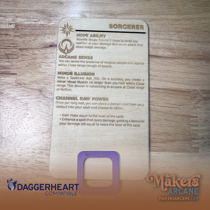 🔮 Sorcerer | Daggerheart Compatible Playerboard Class Sidekick